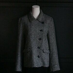 La Mode Super | Vintage 80s Wool Blend, Black & White Tweed Jacket